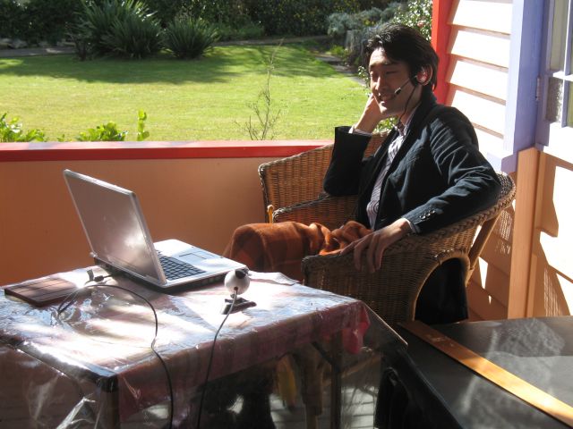 Hiroyuki in his office