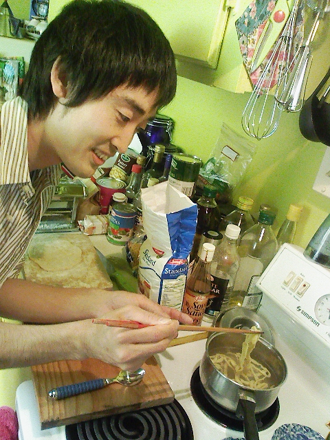 making pasta dough