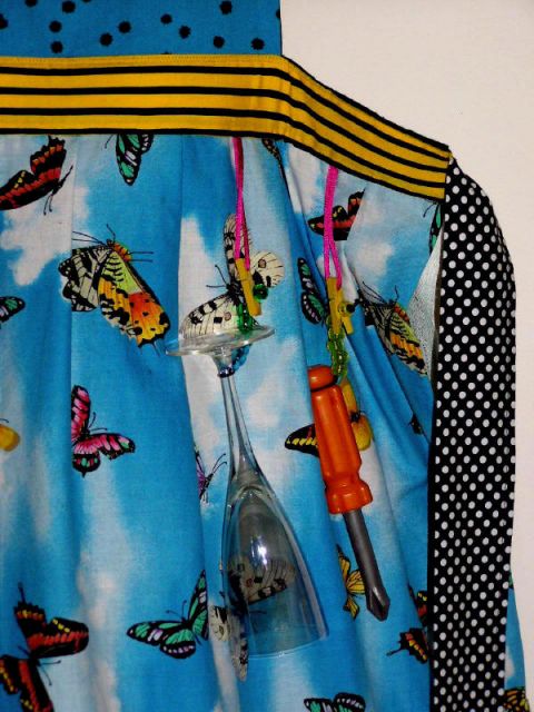 Glory apron #1 (wine glass detail)