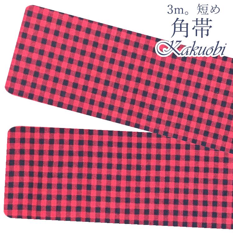 Black 5mm angle Banshu woven gingham check red background