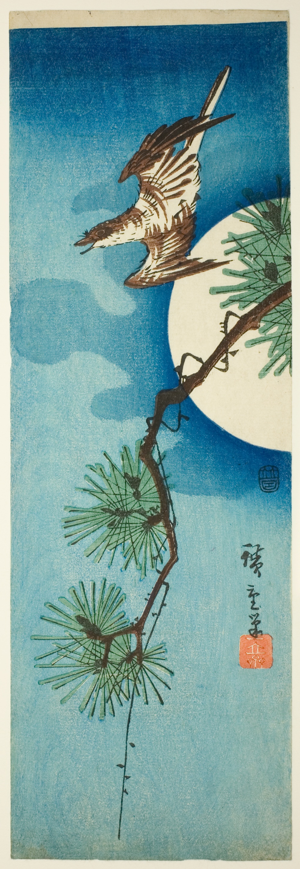 「時鳥・松・満月」