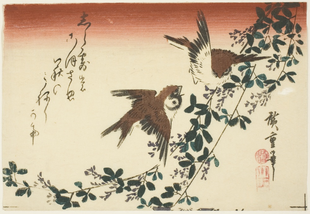 「雀と萩」