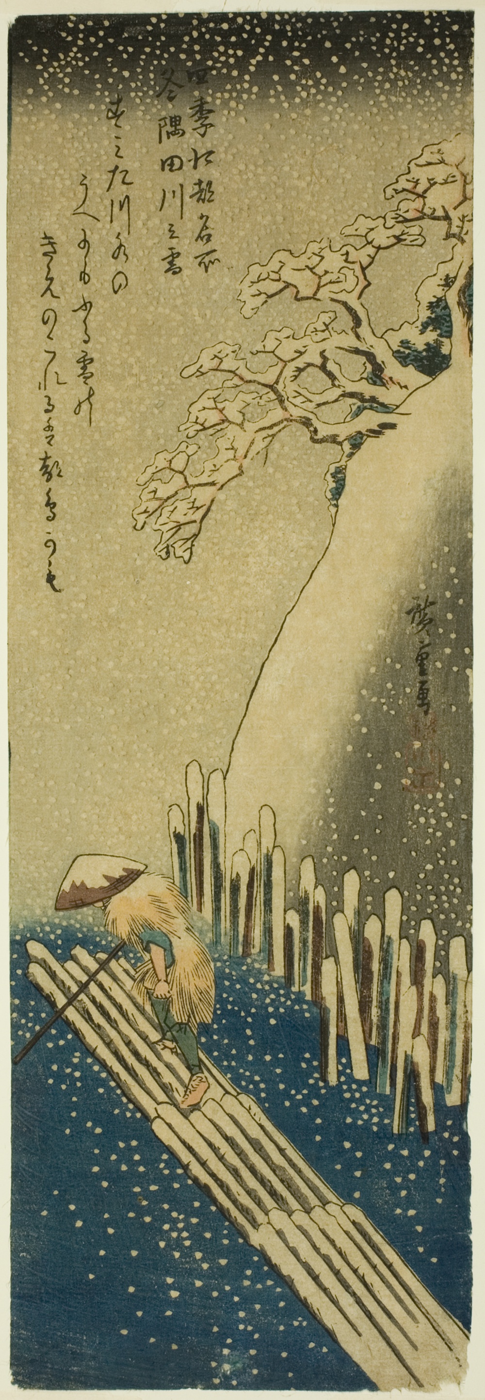 『四季こと名所』より「冬・隅田川雪」