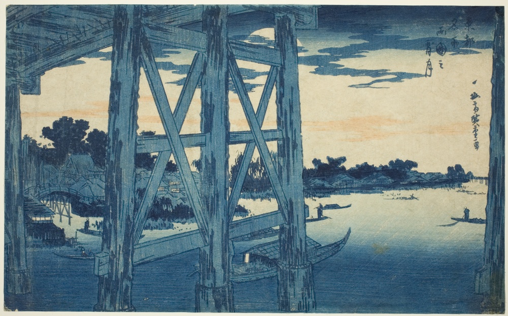 『東都名所』より「両国夕月」
