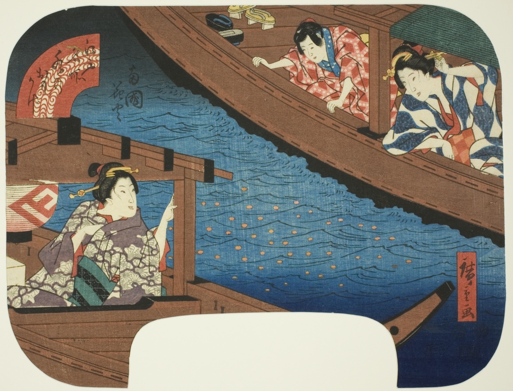 『江戸名所水のおもかげ』より「両国花火」