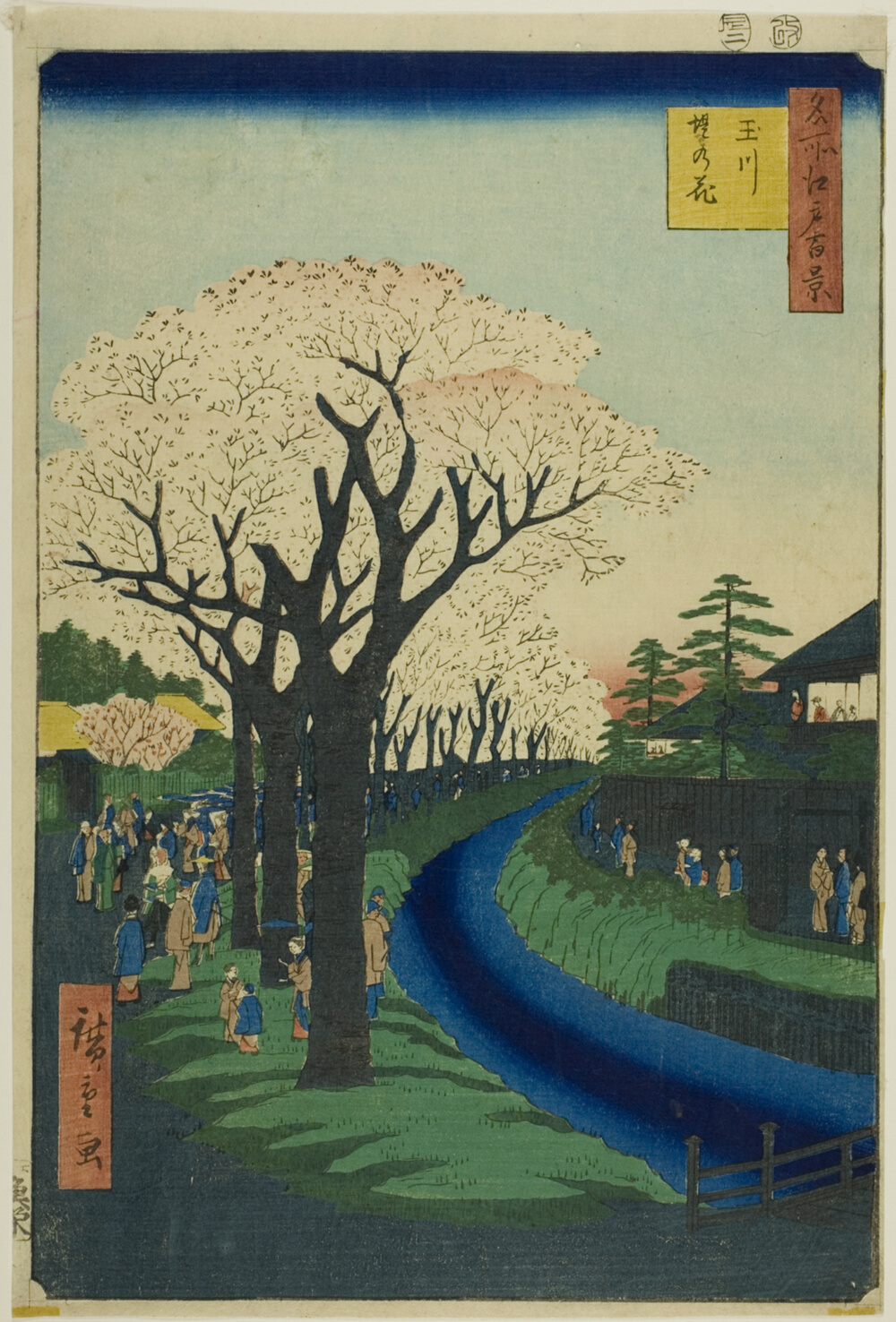 『名所江戸百景』より「玉川堤の花」