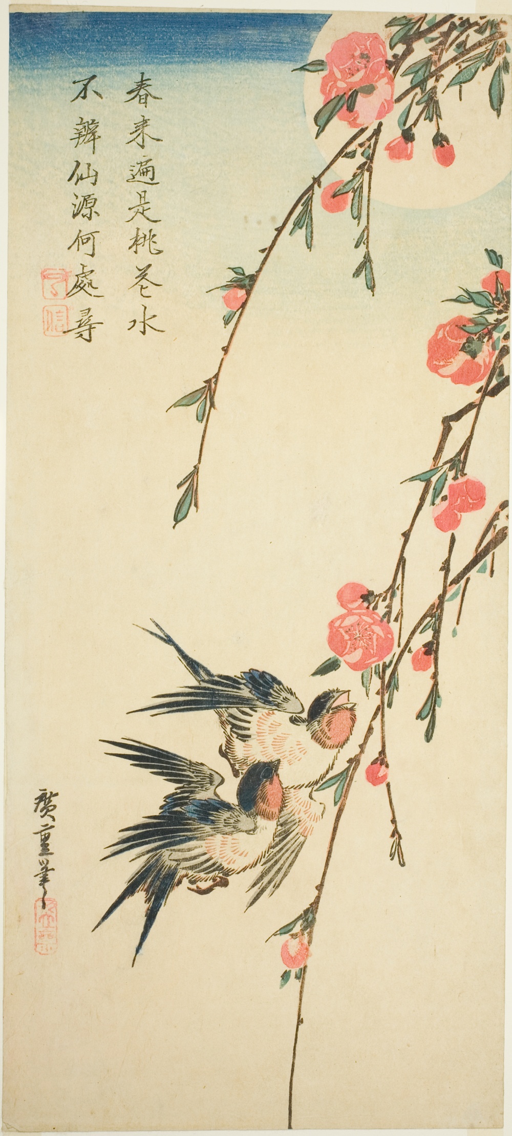 「燕、桜、満月」