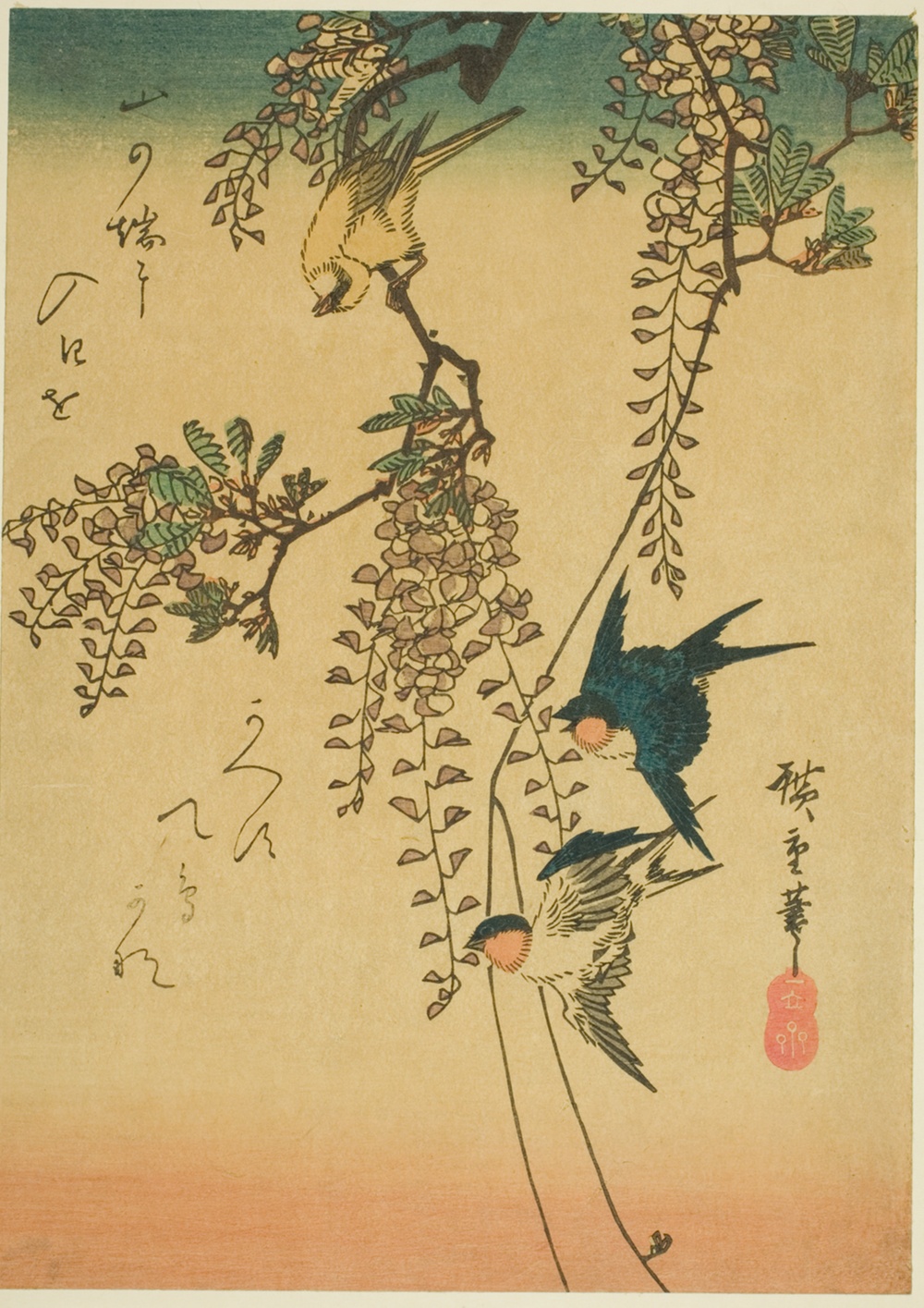 「燕、黄鳥、藤」