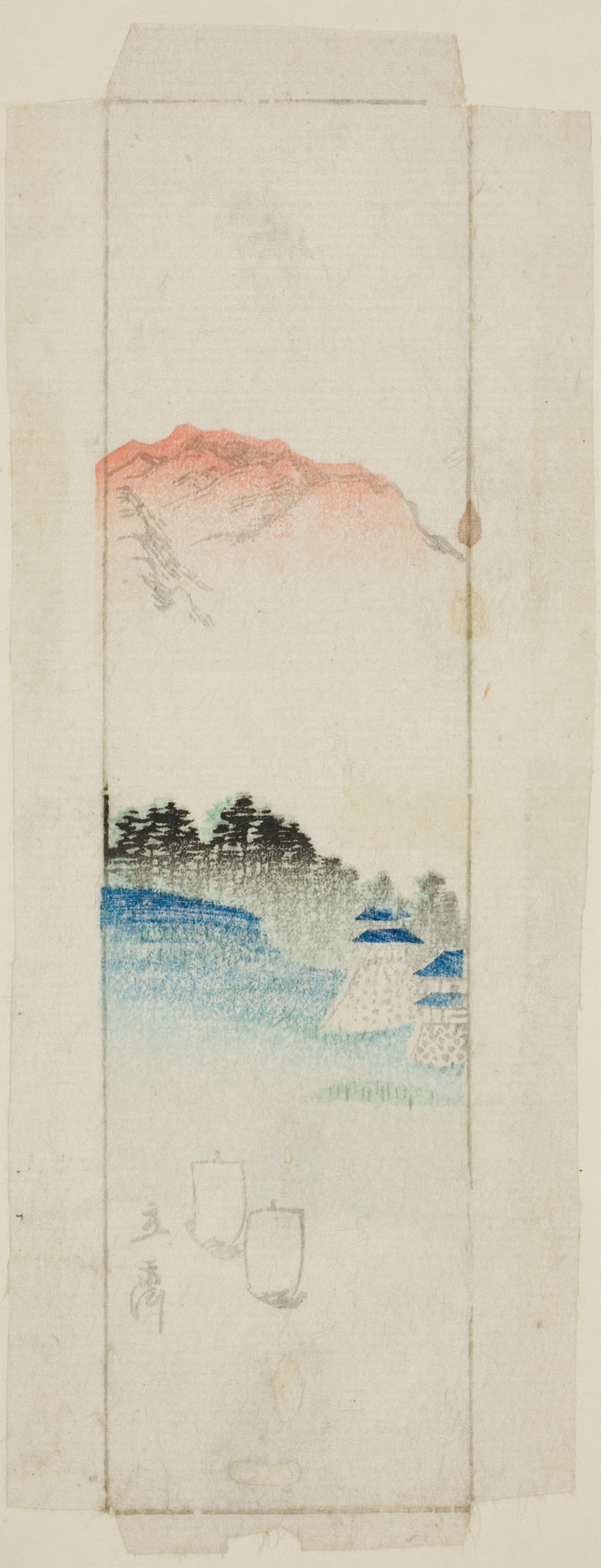 「風景を描いた封筒」