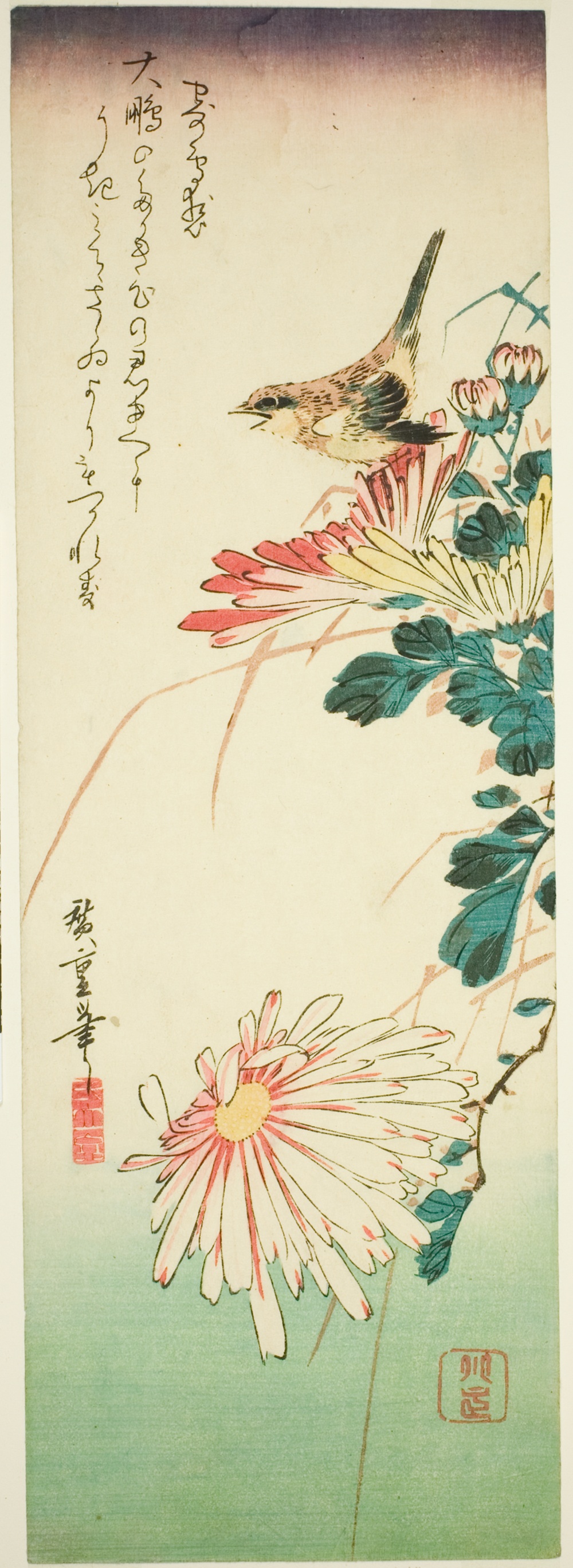 「鳥と菊」