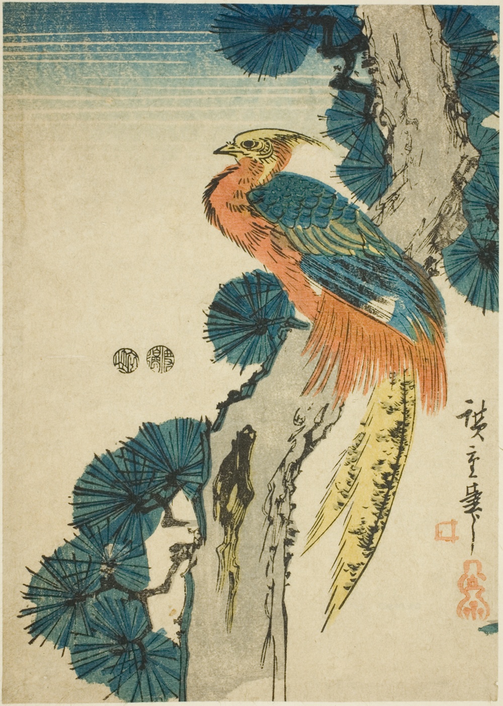 「雉と松」