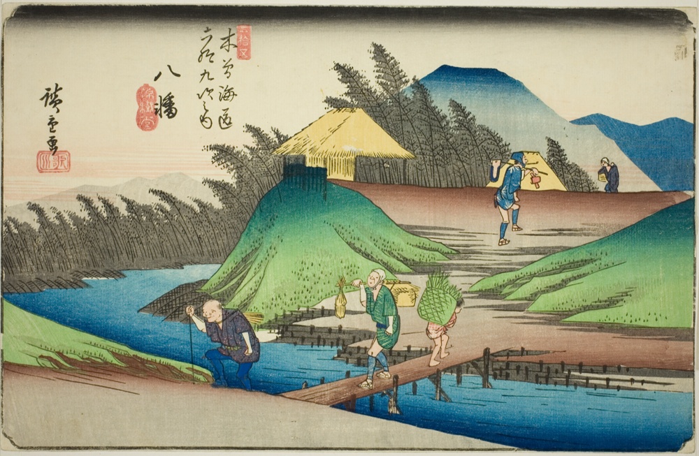 『木曽街道六十九次』より「八幡」
