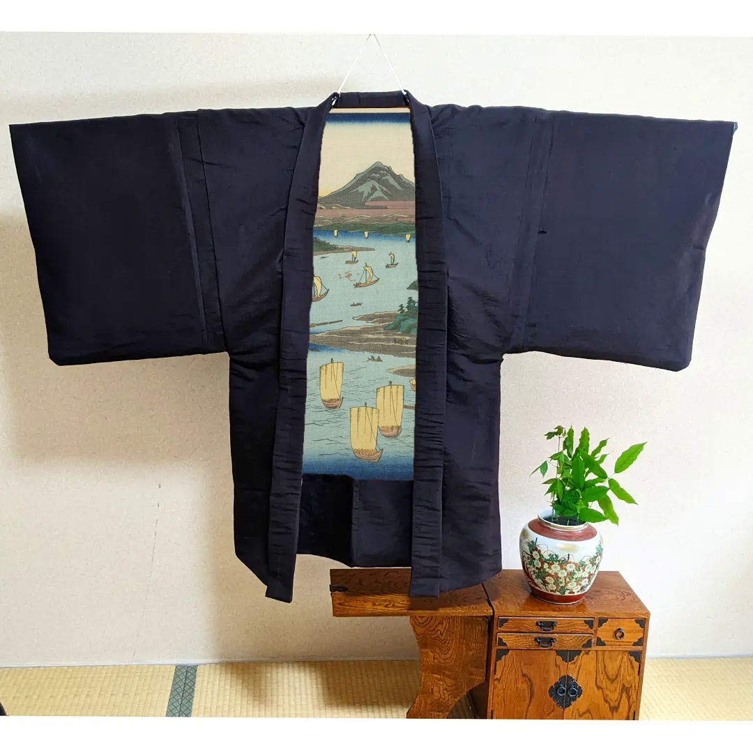 『六十余州名所図会』より「出羽　最上川と遠望月山」