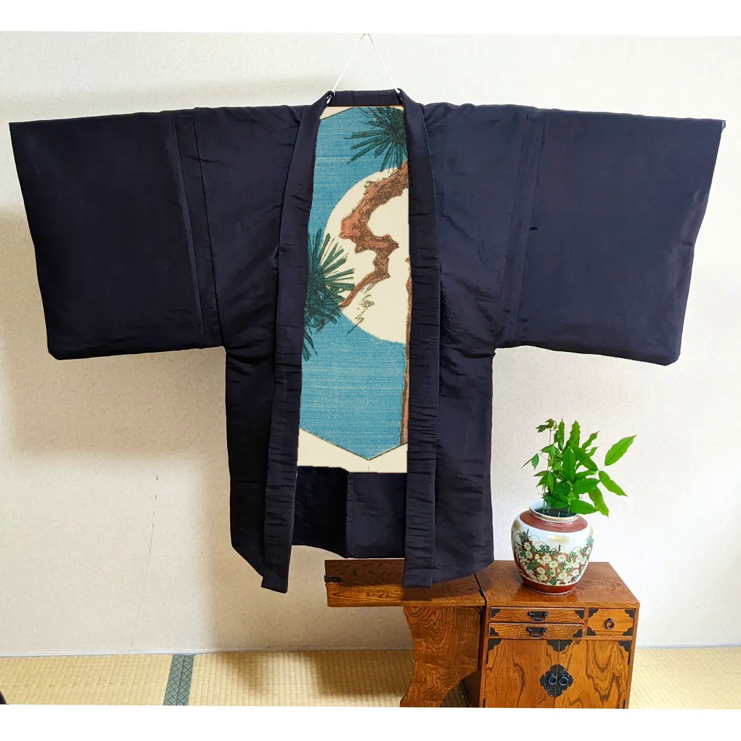 「松と満月」（張交ぜ図の一部分）