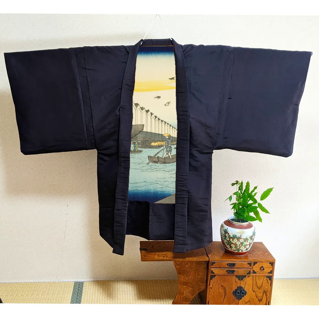 『名所江戸百景』より「小網町鎧橋渡し」