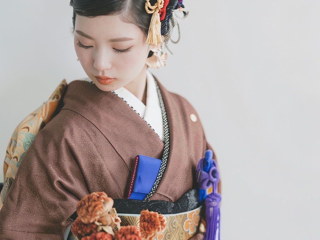 小花模様着物