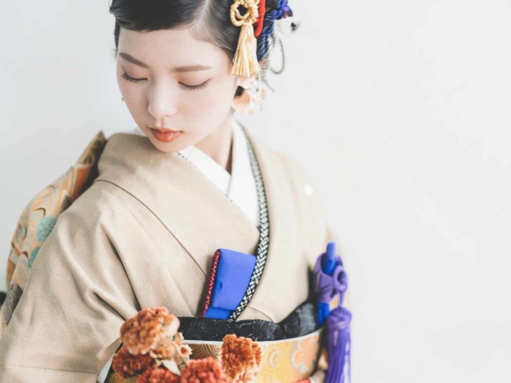 抽象模様着物