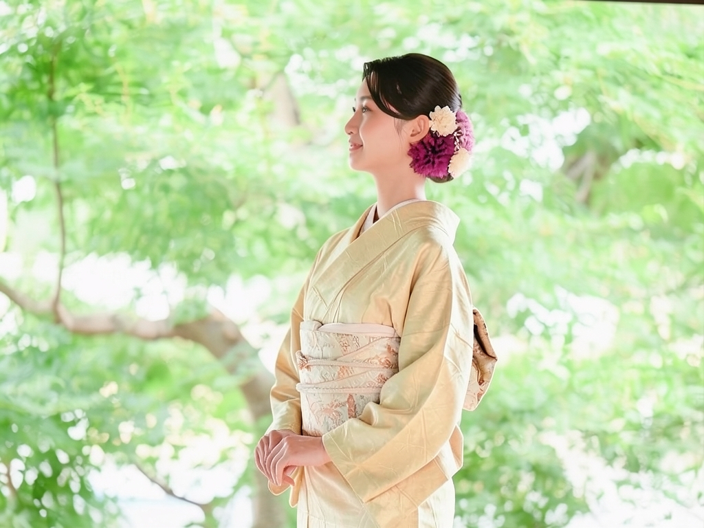 疋田模様小紋着物