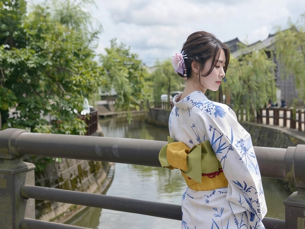 両面染め・綿絽・IKS COLLECTIONゆかた 反物 耳あり 白地・トンボ柄・No.32（女 浴衣）