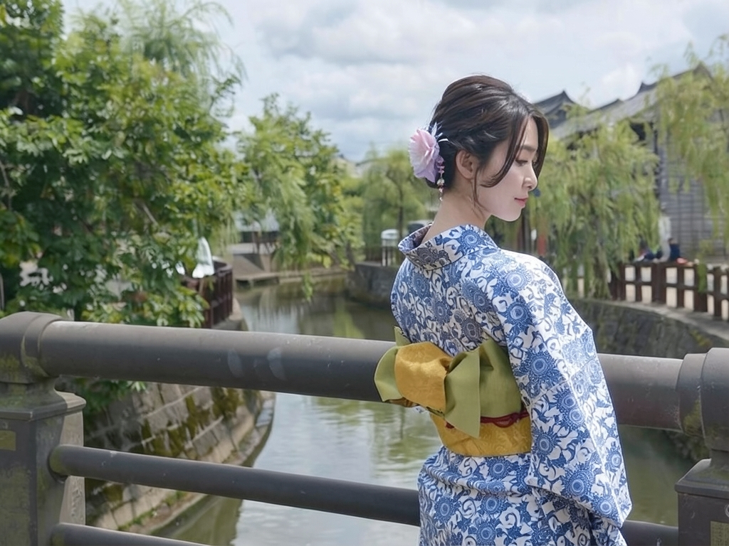 ゆかた 生地 耳有り 浴衣 反物・No.34 白地・菊唐草柄（女 浴衣）