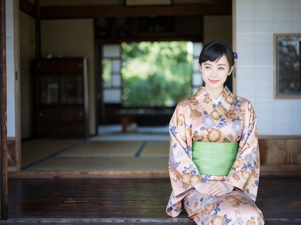 クインサイズ(巾40cm) ゆかた 生地 浴衣 反物 綿絽 No.49 牡丹柄・オフホワイト地（女 浴衣）