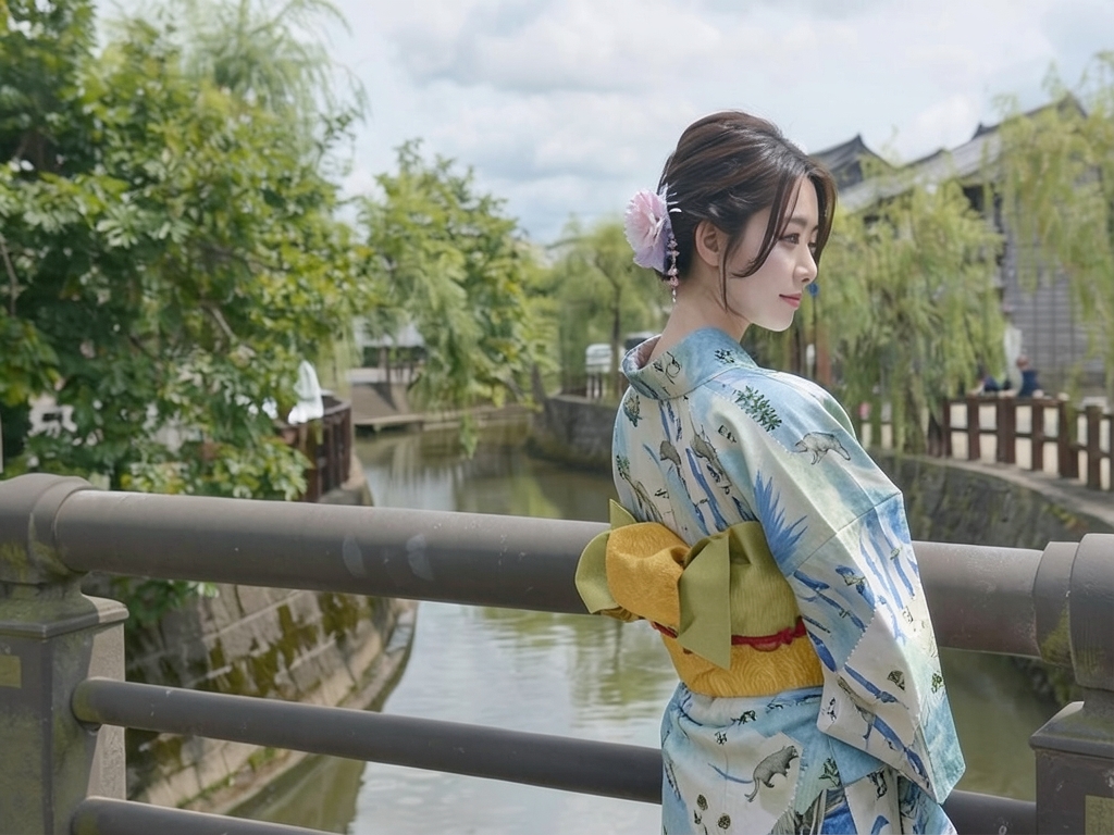 ポリエステル・セオアルファ・和風館・耳あり 浴衣 反物 CEOα・Fruttarossa 水色地・ネコ柄・No.69（女 浴衣）