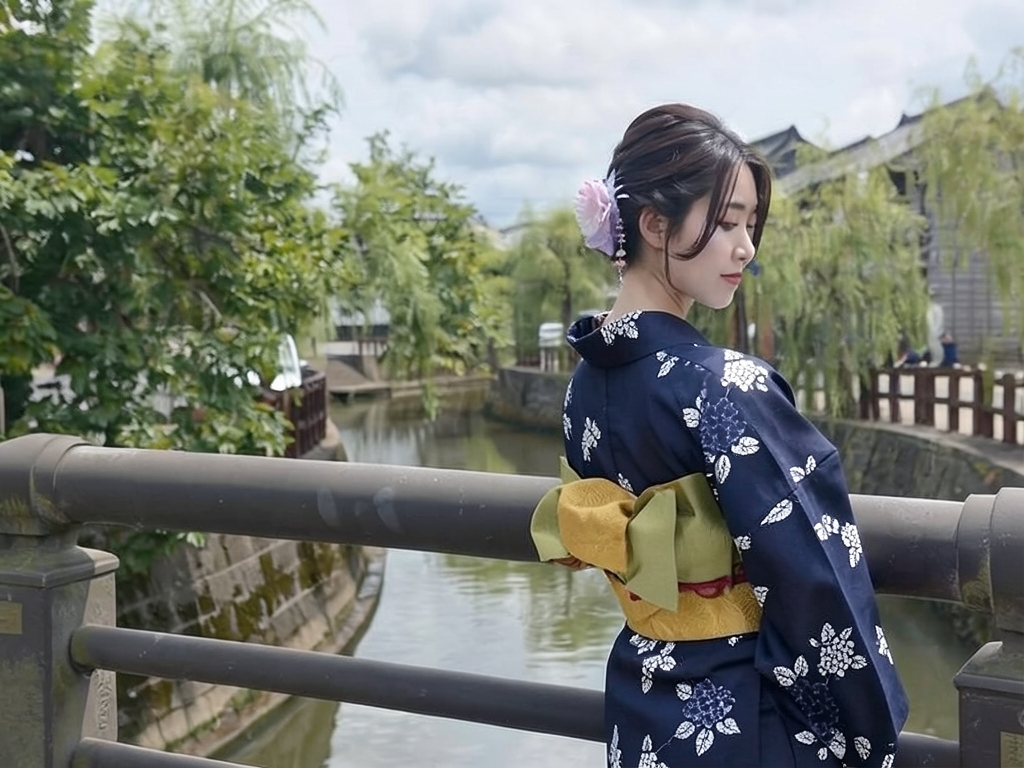 ゆかた 生地 未仕立て品 レディース浴衣 反物 耳あり 濃紺地・アジサイ柄・No.75（女 浴衣）