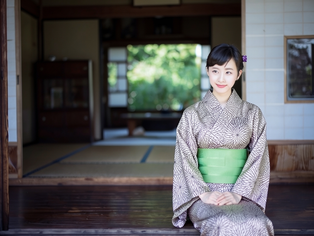 ゆかた 生地 未仕立て品 浴衣 反物 耳あり むじな菊柄・白地・No.109（女 浴衣）