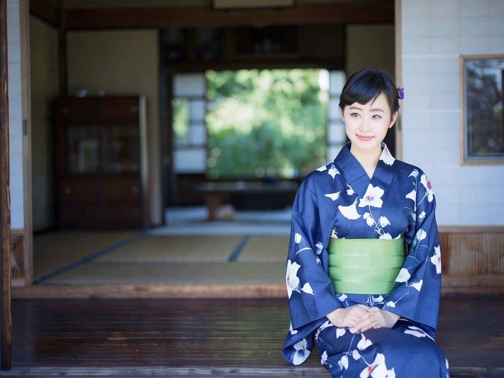 ゆかた 生地 耳あり浴衣 反物・芸艸堂 No.118 アサガオ柄・紺地（女 浴衣）
