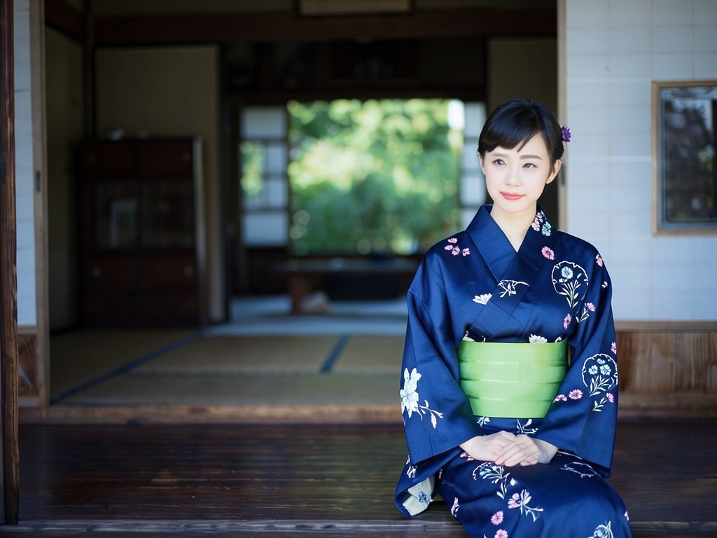 浴衣 生地 両面染めゆかた 反物 耳有り ナデシコ柄・濃紺地・No.121（女 浴衣）