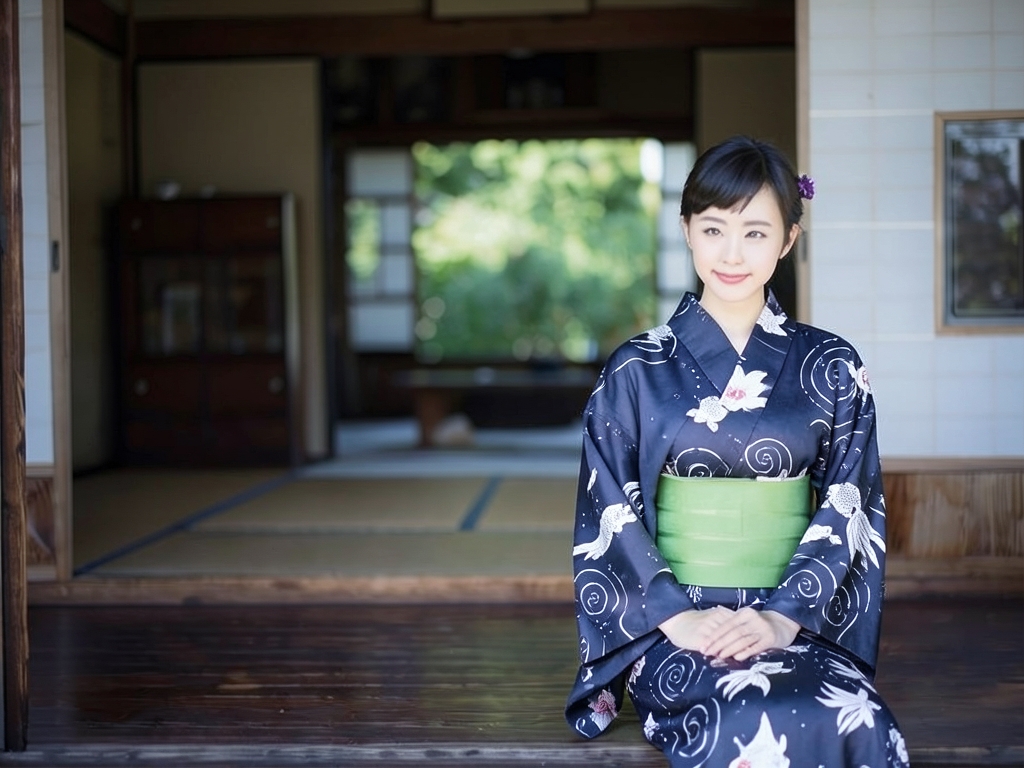 ゆかた 生地 耳有り 綿絽 浴衣反物 No.125 濃紺地・金魚柄（女 浴衣）