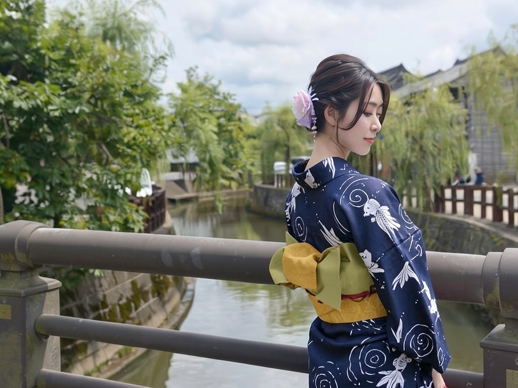 ゆかた 生地 耳有り 綿絽 浴衣反物 No.125 濃紺地・金魚柄（女 浴衣）