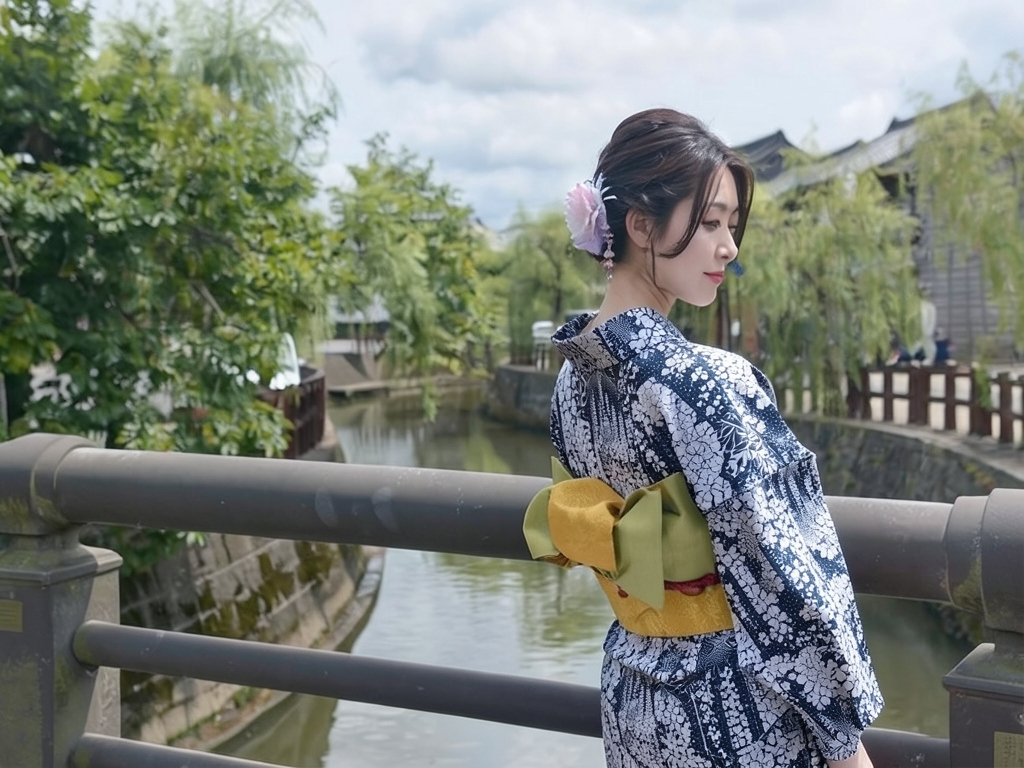 ゆかた 生地・乱絽・クインサイズ 浴衣 反物 ・No.135 百花裂取柄・濃紺地【訳有り】（女 浴衣）