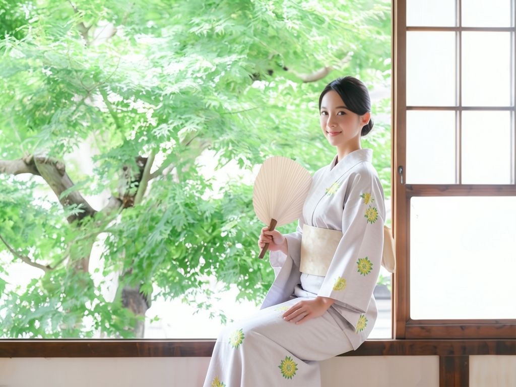 浴衣 生地 教材用 耳あり 両面染めゆかた 反物 No.146ヒマワリ柄・うすピンク地（女 浴衣）
