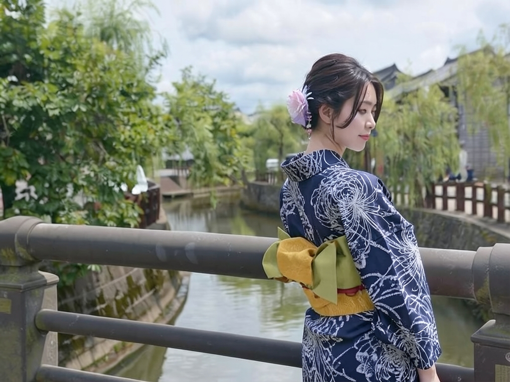 浴衣 生地 両面染め 耳ありゆかた 反物 クインサイズ(巾40cm) 乱菊柄・濃紺地・No.157（女 浴衣）