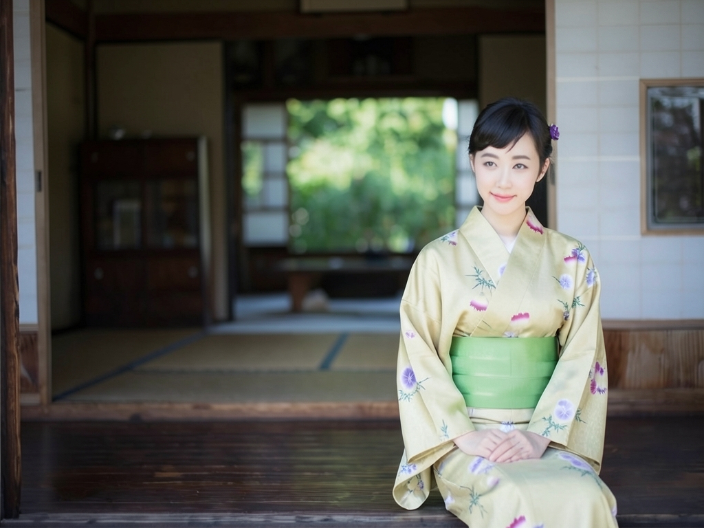 浴衣 生地 耳あり・両面染めゆかた 反物・No.158 アザミ柄・うすクリーム地（女 浴衣）