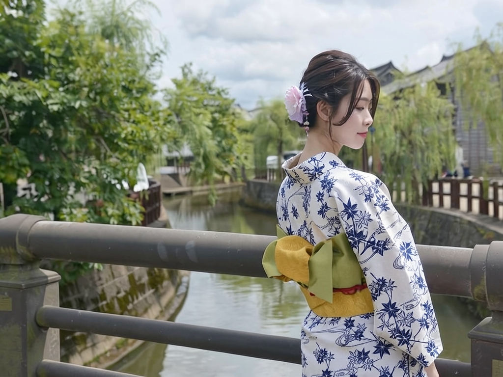 白紺 ゆかた 生地 未仕立て品浴衣 反物 耳有り 白地・紅葉柄・No.159（女 浴衣）