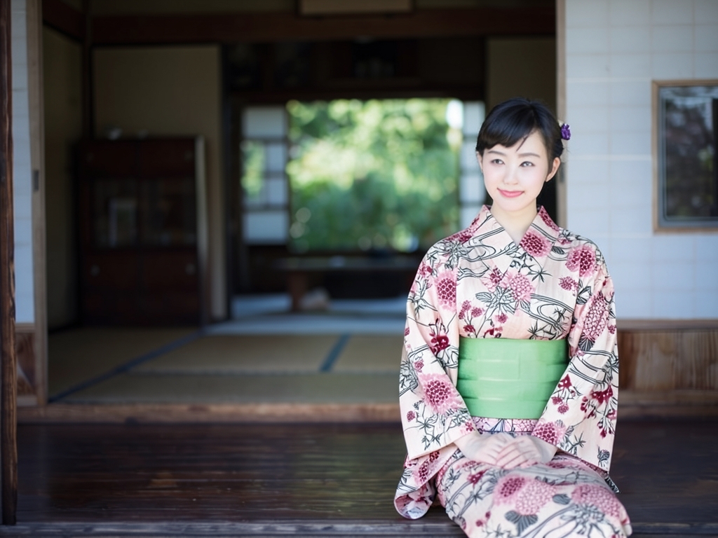 浴衣 生地 耳有り・両面染め源氏物語 ゆかた 反物 No.168うすベージュ地・アジサイ柄