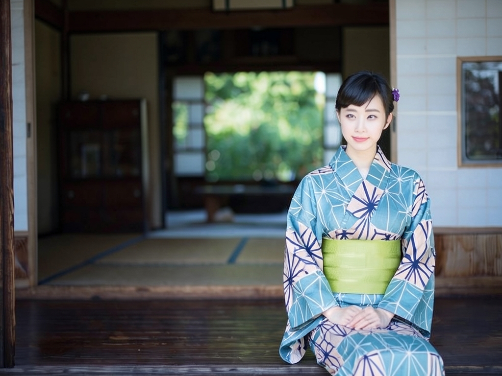 ゆかた・生地・耳有り 浴衣 反物・No.169 うすベージュ地・麻の葉柄