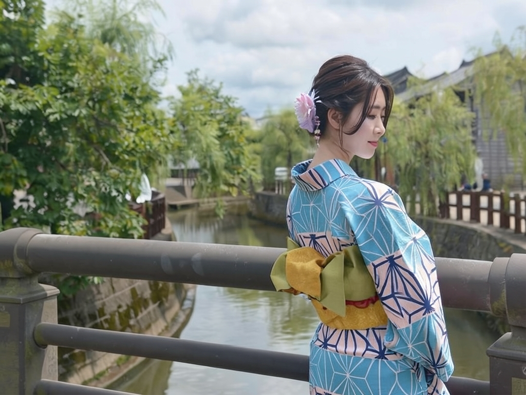 ゆかた・生地・耳有り 浴衣 反物・No.169 うすベージュ地・麻の葉柄（女 浴衣）