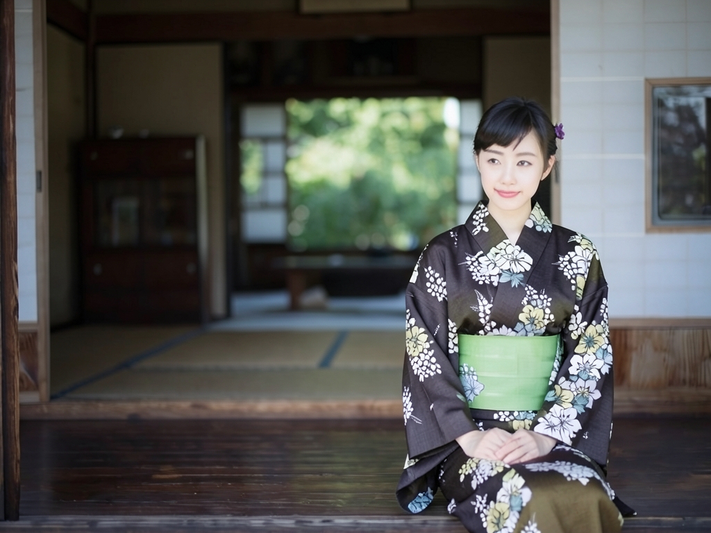 ゆかた 生地 UNSODOU 耳あり浴衣 反物 芸艸堂 No.178 テッセン柄・こげ茶地