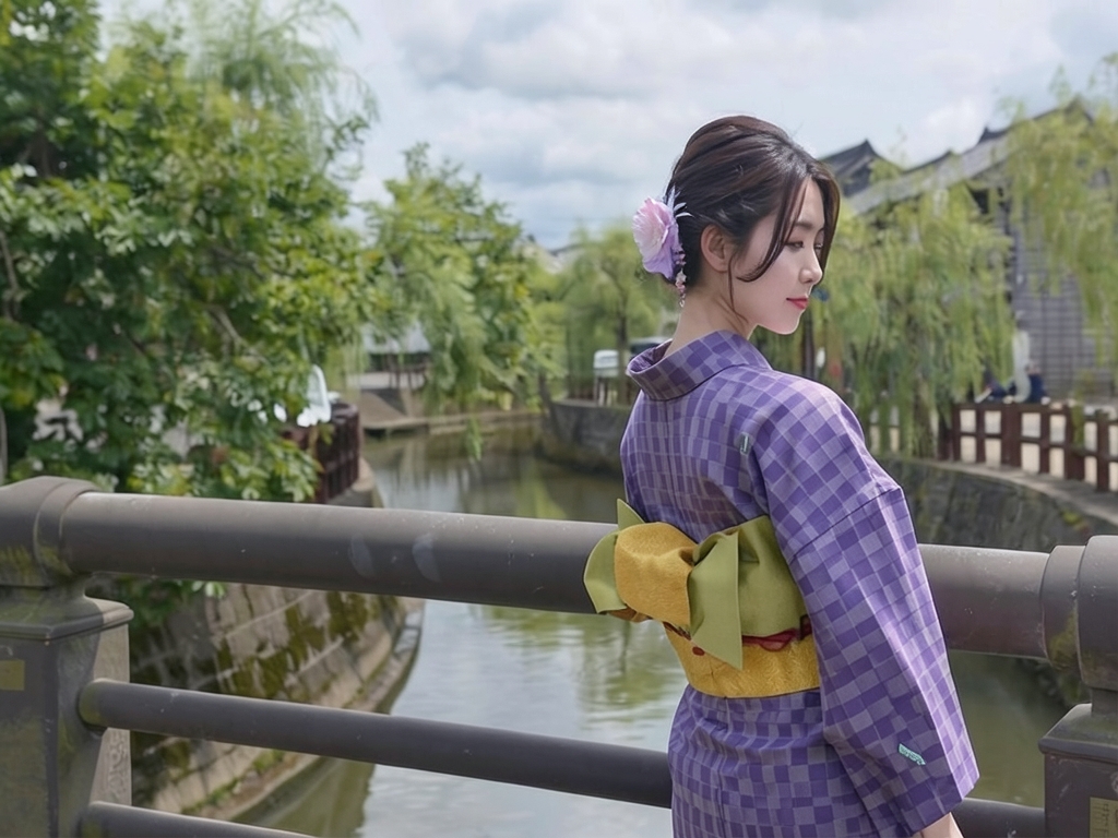 Yukata fabric/slightly defective Yukata cloth/No.179 [with translation] Checkered/shark pattern/lig… (Female yukata)