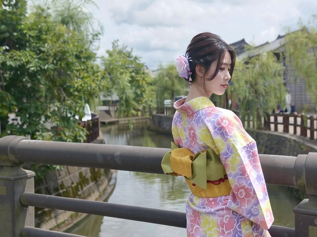 Yukata fabric, double-sided dyed, Queen size (39.8cm) Yukata, cloth, with ears, camellia pattern, p… (Female yukata)