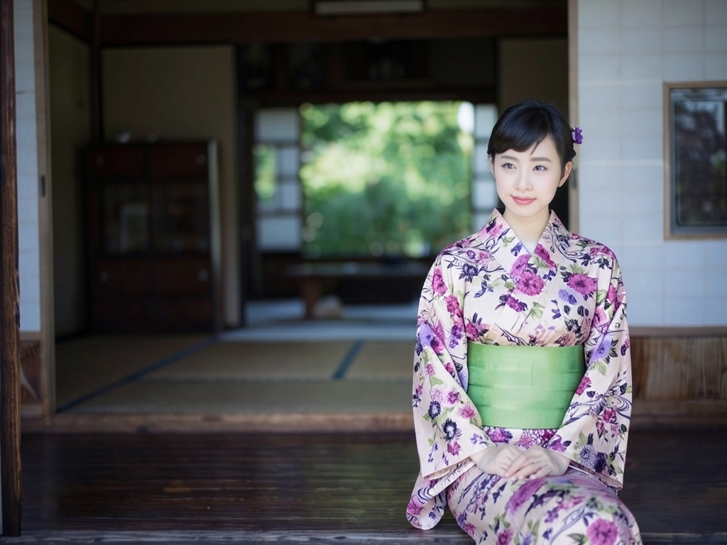 浴衣 生地 レディース レトロ源氏物語 ゆかた反物 No.194牡丹柄・アイボリー地