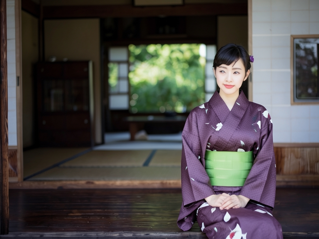 ゆかた 生地・少々難有り 浴衣 反物 ・No.203 鮫小紋柄・紫地【訳有り】