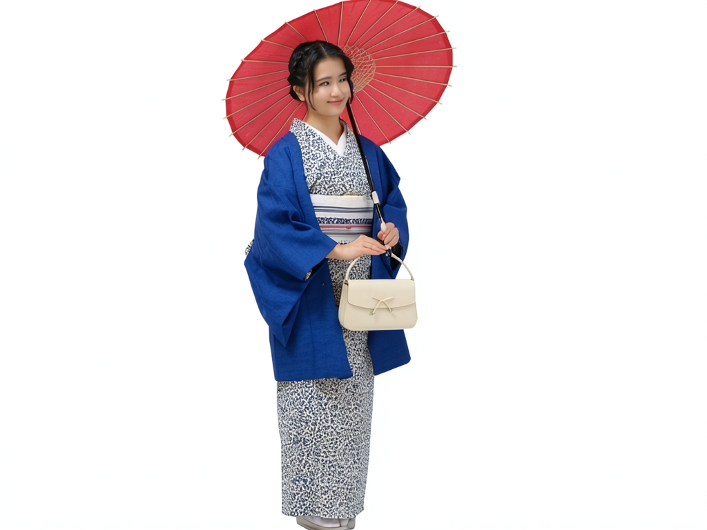 遠州もめん 生地　綿紬 反物 紺鼠地・無地（女 羽織）