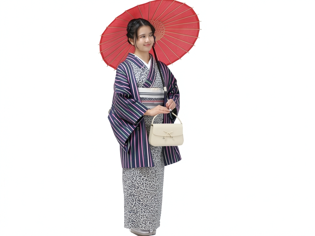 遠州もめん 生地　綿紬 反物　 濃紺地・シマ柄（女 羽織）