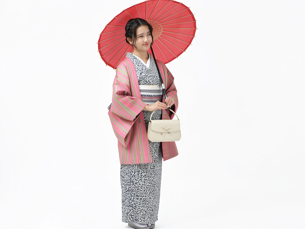 Enshu Momen Fabric Cotton Tsumugi Fabric Wool Color/Sea Pattern (Female haori)