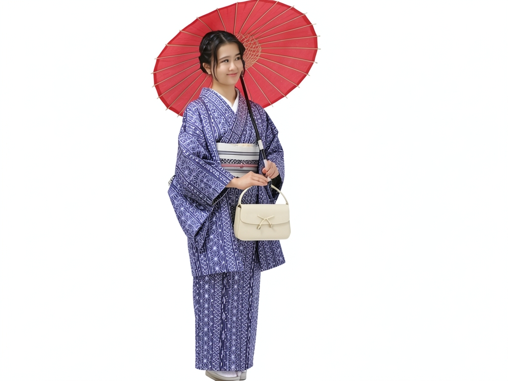 Cotton Kimono Fabric – Bolt of Cotton – Deep Navy with Hemp Leaf & Stripe Pattern (Female haori)