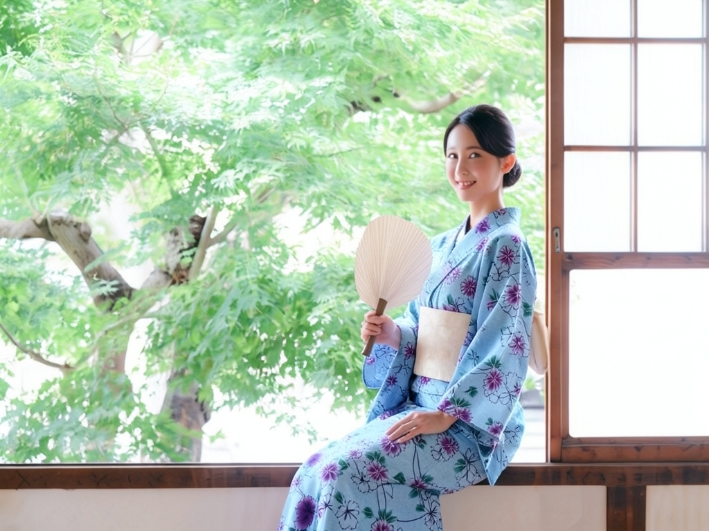 Width 40cm Yukata fabric, untailored item, no ears (treated to prevent ears from fraying) Yukata cl…